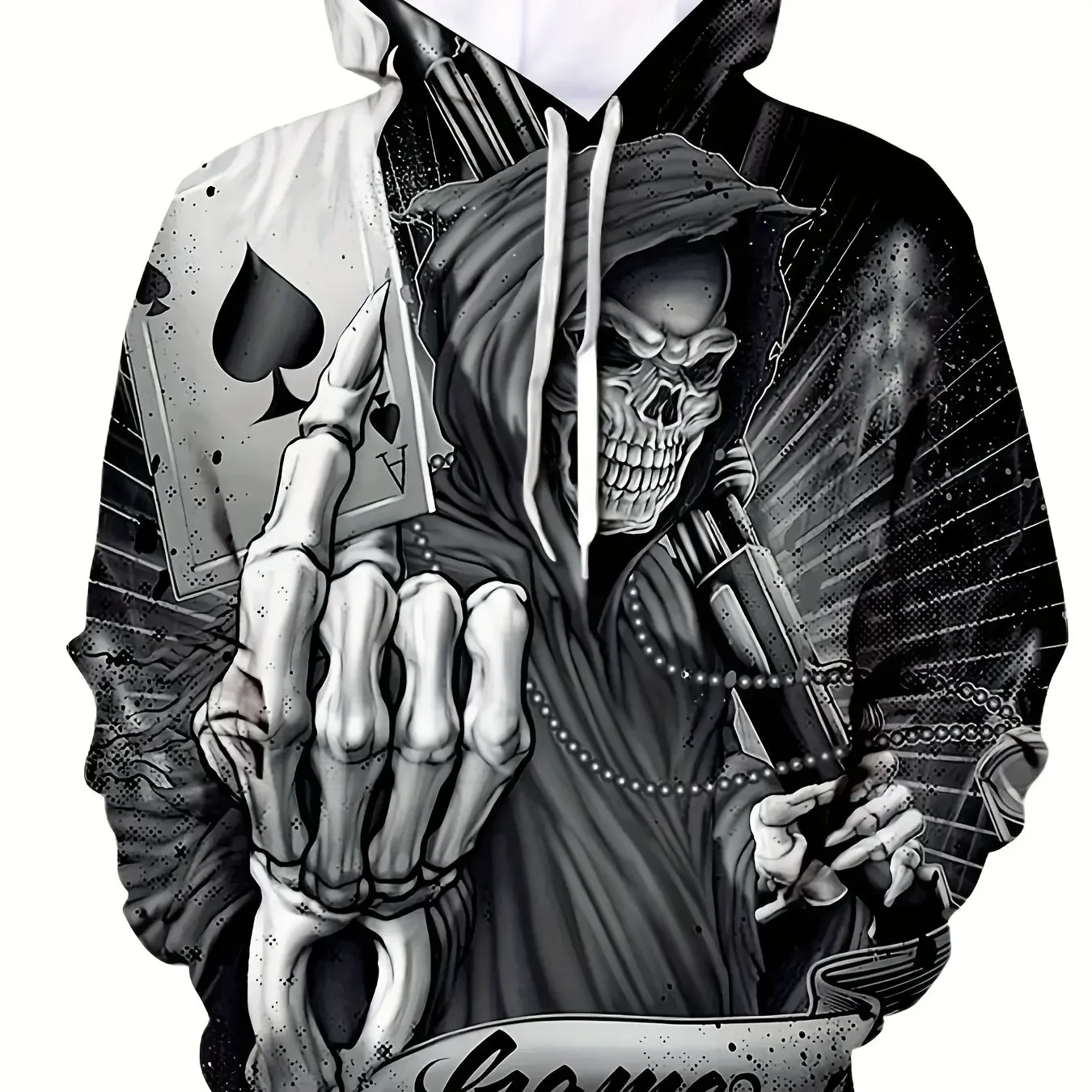 

Men's 3D Printed Horror Skull Sweatshirt, Outdoor Pullover Clothing Long Sleeve Hoodies Daily Fashion Autumn Halloween costume