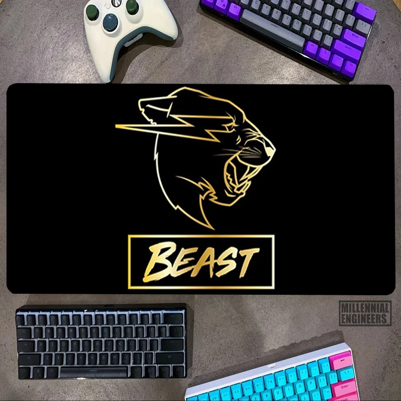 

Game Blogger M-Mr Beast Mouse Pad Keyboard Big Mousepepad Gaming Mats Mousepad Gamer Office Accessories Desk Mat Extended Large