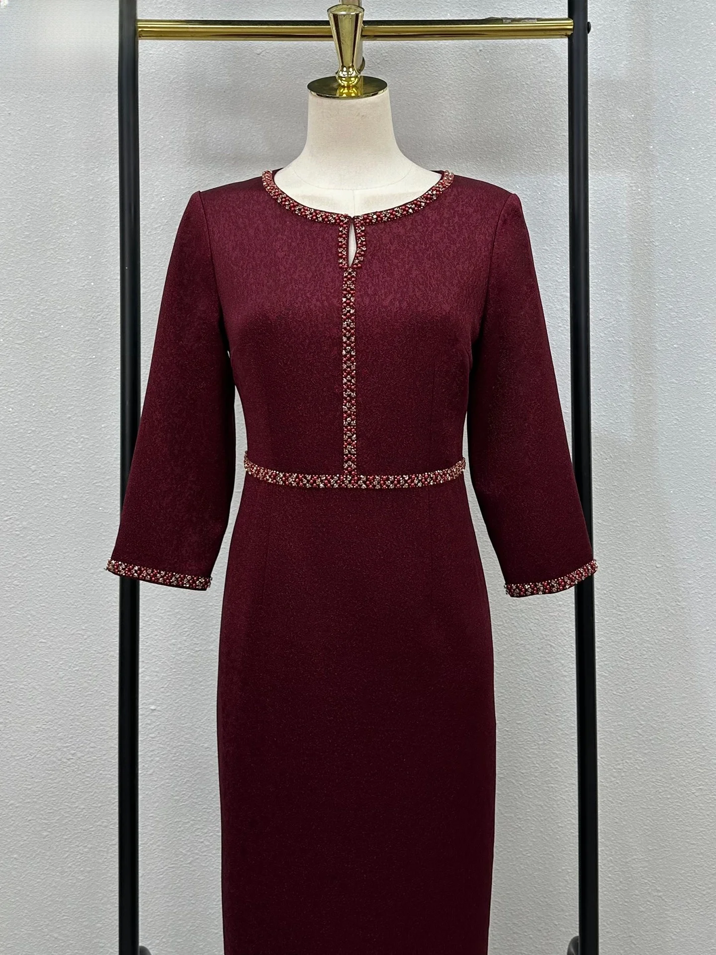 

Ele Mid-Length Dr for Women Materni Gown Slimming High-End Evening Dr Spring Autumn New Sle Wedding Dr