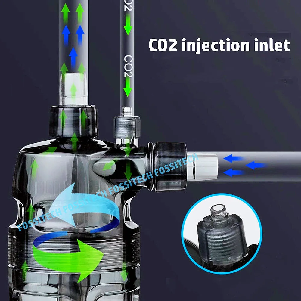 I-539 Aquarium CO2 Diffuser External CO2 Atomizer CO2 Turbo Refiner Super Reactor Aquarium Plants Fish Tank CO2 Turbo Dissolver