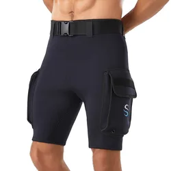 New Men 3mm Neoprene Dive Shorts Jump Scuba Snorkeling Diving Wetsuits Pocket Shorts