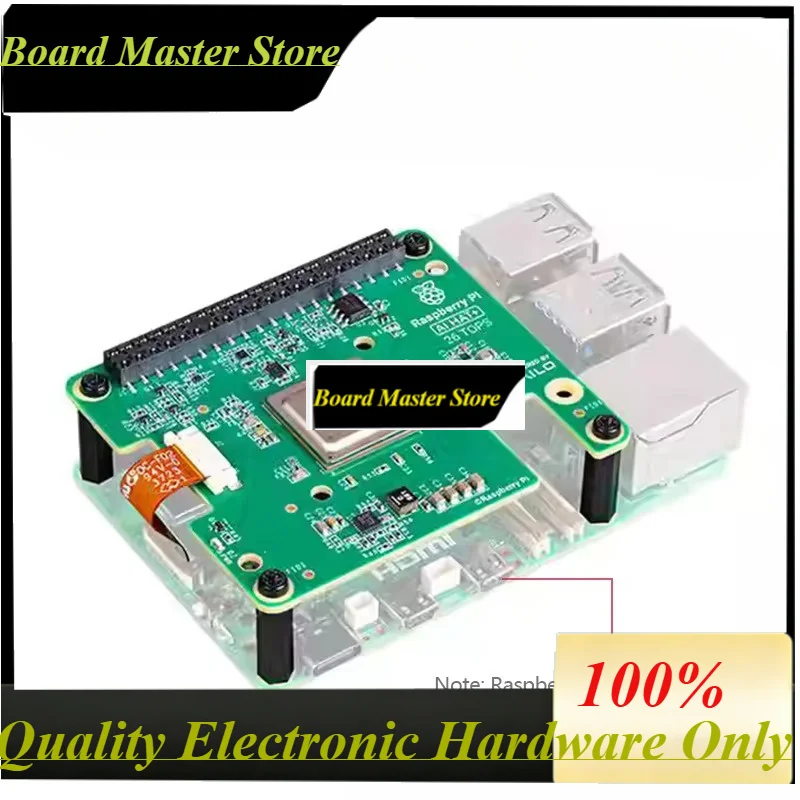 BoaMasMRaspberry Pi 5 AI HAT+ Artificial Intelligence Kit With Hailo8l/Hailo8 Accelerator Module, 13Tops/26Tops