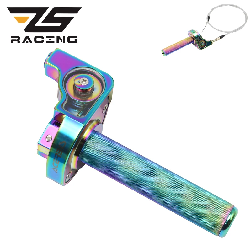 ZS Racing Universal Motorcycle 22mm CNC Aluminum Accelerator Twister Grips Handle Throttle Twist Grips Dirt Bike