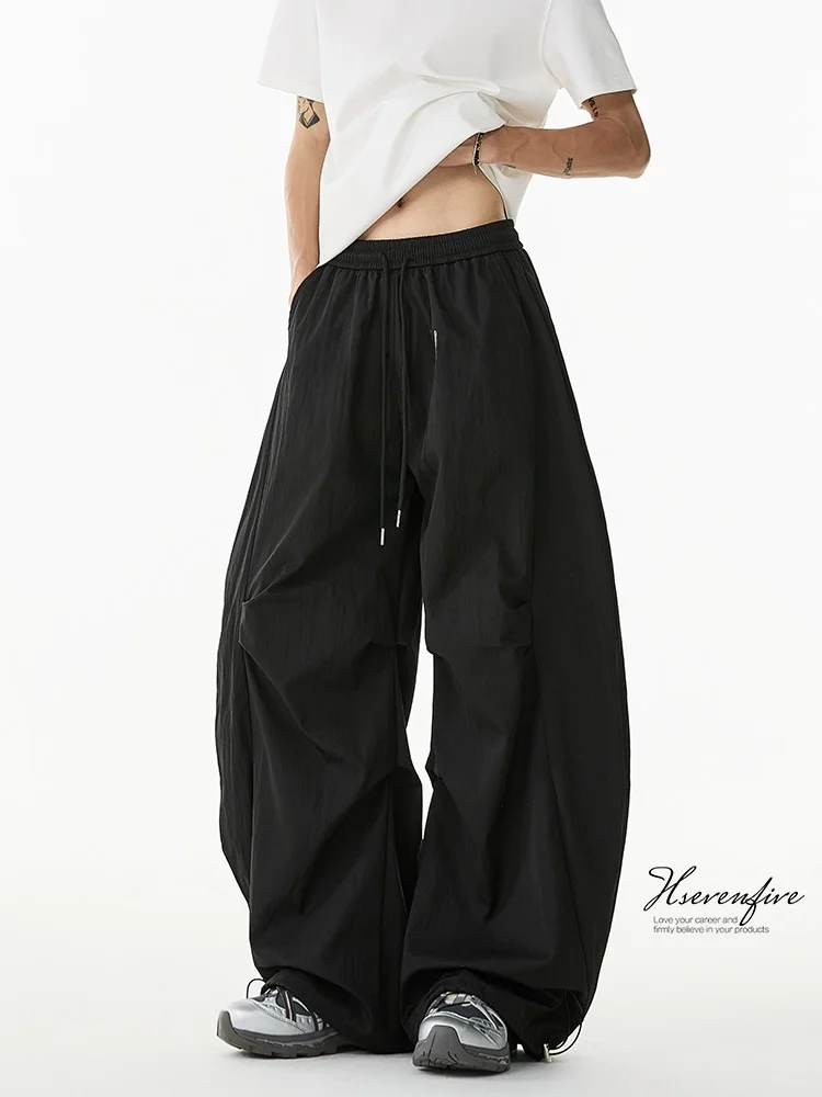 

Мужские летние новые свободные прямые повседневные брюки с вышивкой в американском стиле Sle, модные брендовые парусиновые брюки