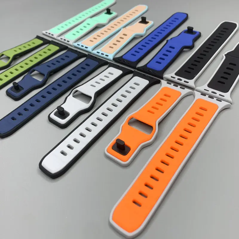 Silicone Band PC Protector Cover Bumper Strap+Case for Apple Watch 46 45 44mm Change To Ultra Accessories for Iwatch 10 9 8 7 6