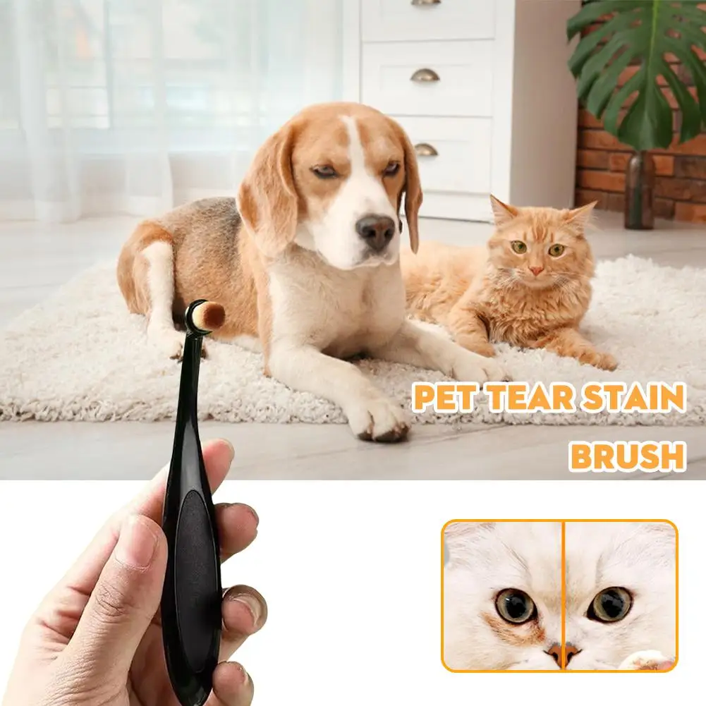 Pet Tear Stain Remover Brush Soft Comfortable Washable Superfine Fiber Comb Grooming Pet H1h0