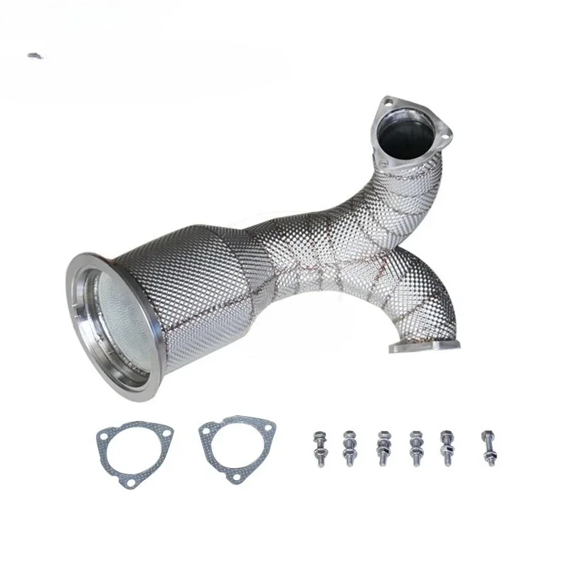 Exhaust Downpipe for B9 S4 S5 SQ5 V6T 3.0T (EA839) 2018+ with Heat Shield Catted