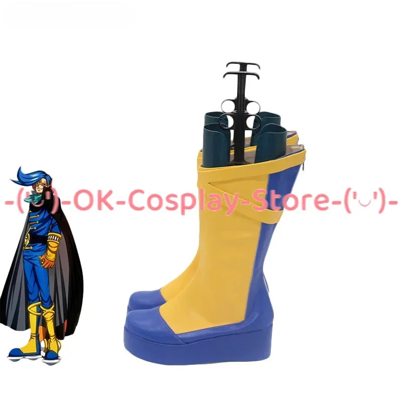 [Customized Size] One.Ps Vinsmoke Niji Cosplay Shoes Germa 66 Raid Anime Roleplay Prop Halloween Carnival Party Boots PU Leather