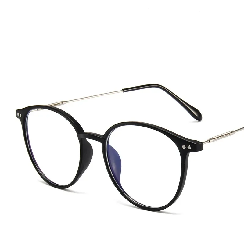 Men And Women Round Anti Blue Glasses Computer Frame Optical Lenses New Arrival