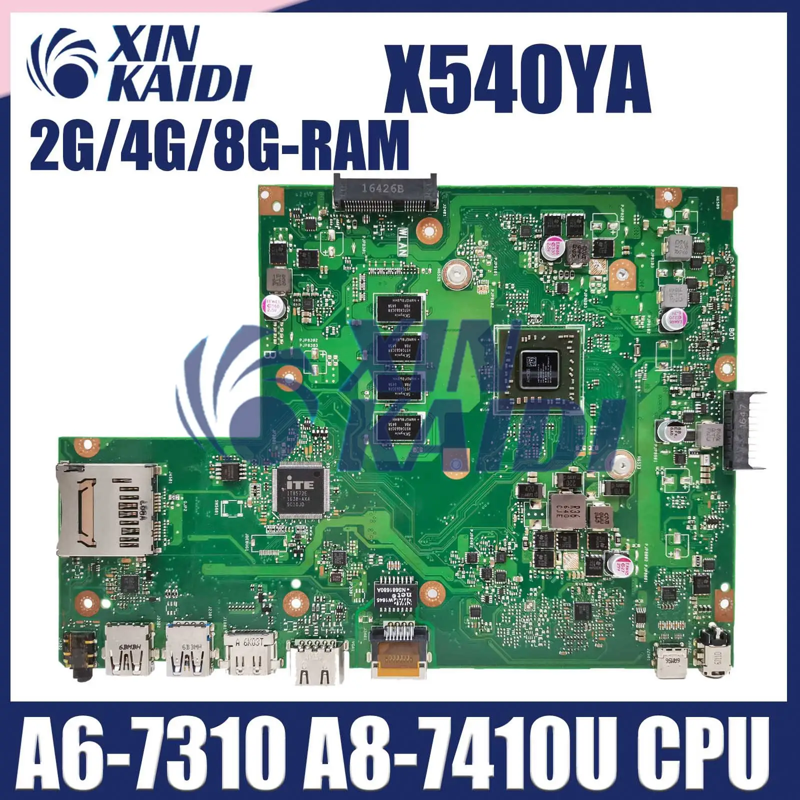 

Computer Mainboard For ASUS Vivobook R540YA X540YA F540YA A540YA D540YA laptop motherboard E1 E2 A6-7310 A8-7410U 2G 4G 8G-RAM