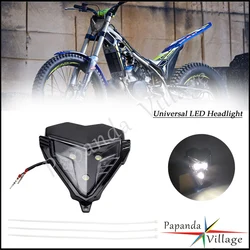 Motocross Enduro Mini LED Headlight Unviersal Trial Racing Bike Supermoto Head Lights Headlamps For Honda Suzuki Yamaha Kawasaki