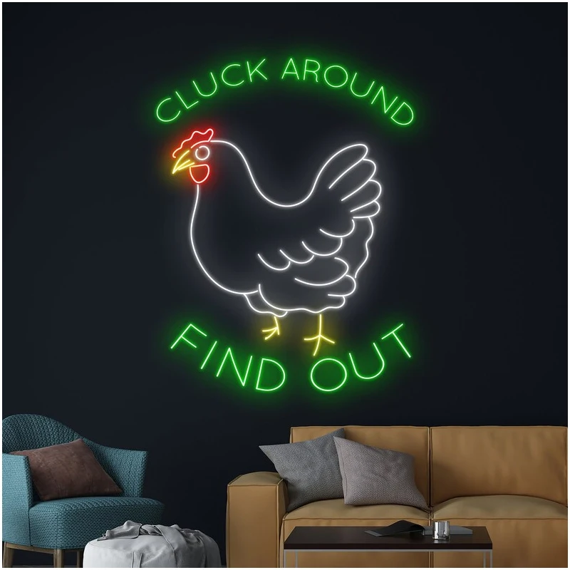 Escape Room letrero de neón de pato, luz Led personalizada, lámpara de estilo Animal, decoración de habitación de dormitorio