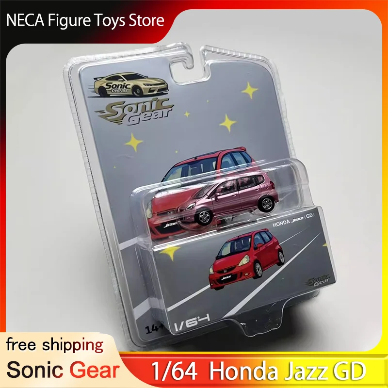 

Коллекционная модель Sonic Gear 1:64 Honda Jazz GD JDM Classic Hatchback, розовый, золотой, серебряный, фиолетовый, игрушки и подарки для взрослых и детей
