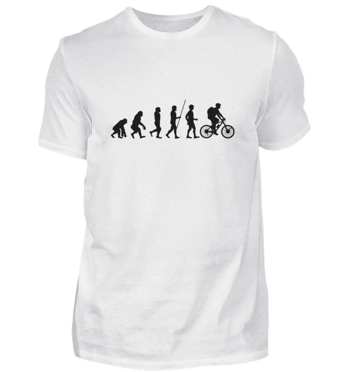 Bicycle Evolution T Shirt Cyclist Idea Cycling Cotton Black