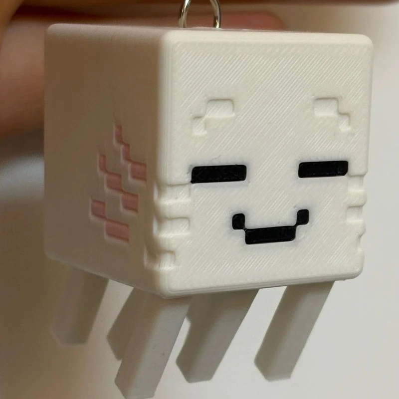 Game Ghast Cosplay Schlüsselanhänger Kawaii 3D-Druck Schlüsselring Schlüsselkette Desktop-Dekoration Taschenzubehör Ornament Requisite – Detail 4