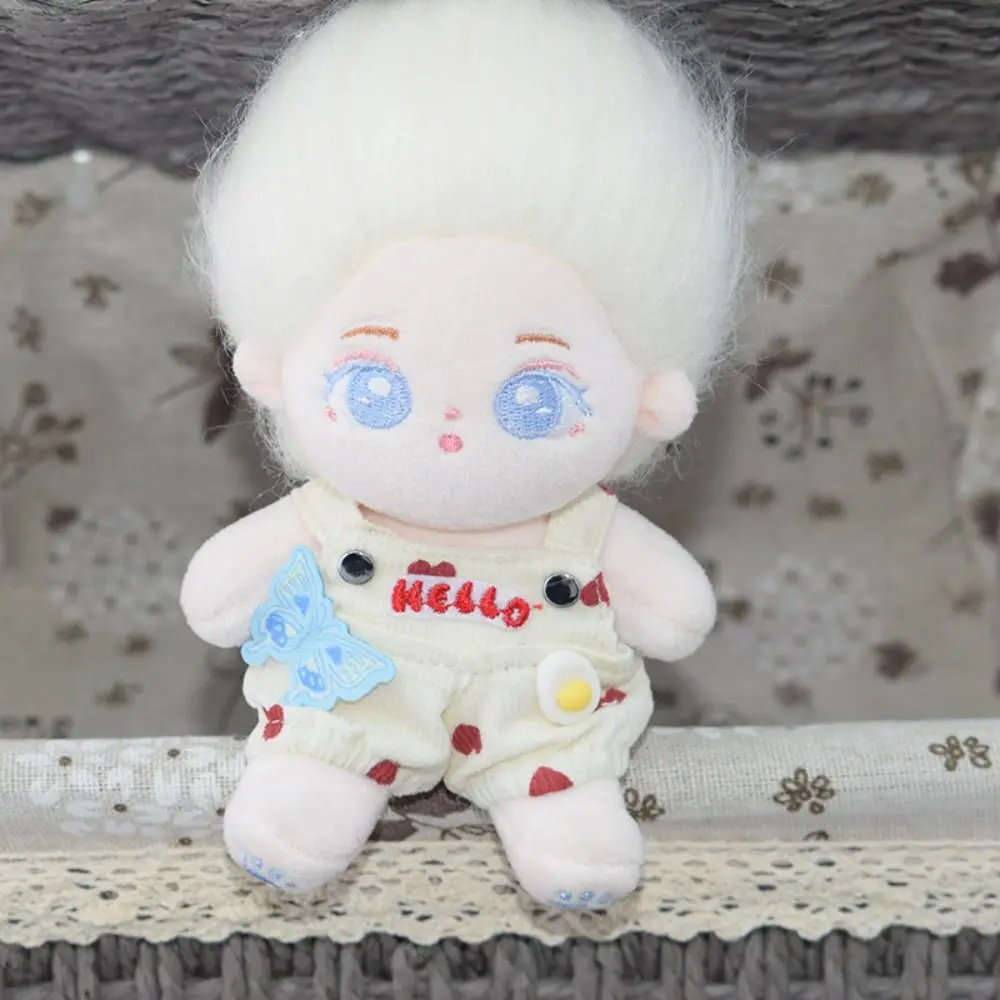 Kawaii Strap Pants 10cm Cotton Doll's Clothes DIY Dress Up Rabbit Idol Doll Clothes Brown Sandwich Cotton Doll Outfit