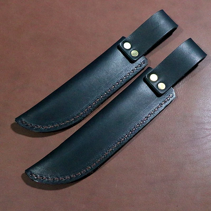 16 Sizes Inner Width 40MM Genuine Pure Cowhide Leather Knife Sheath Scabbard Cover for Outdoor Straight Knives Fixed Blade Bag