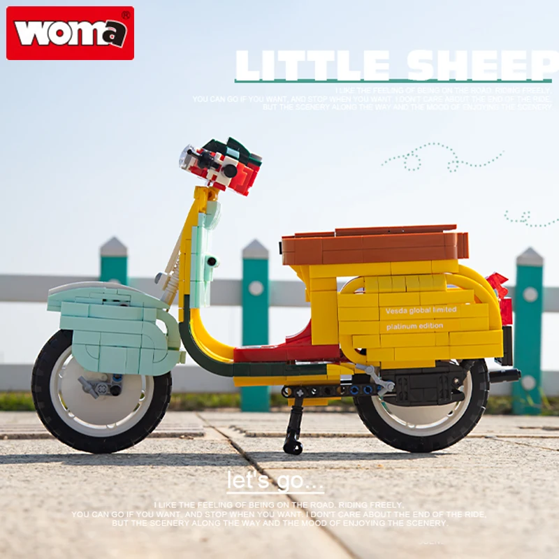 

Woma Brand Kids Toys Building Blocks Little Sheep Motorcycle Series Small Particle Assembly Block Children's Toy Birthday Gift