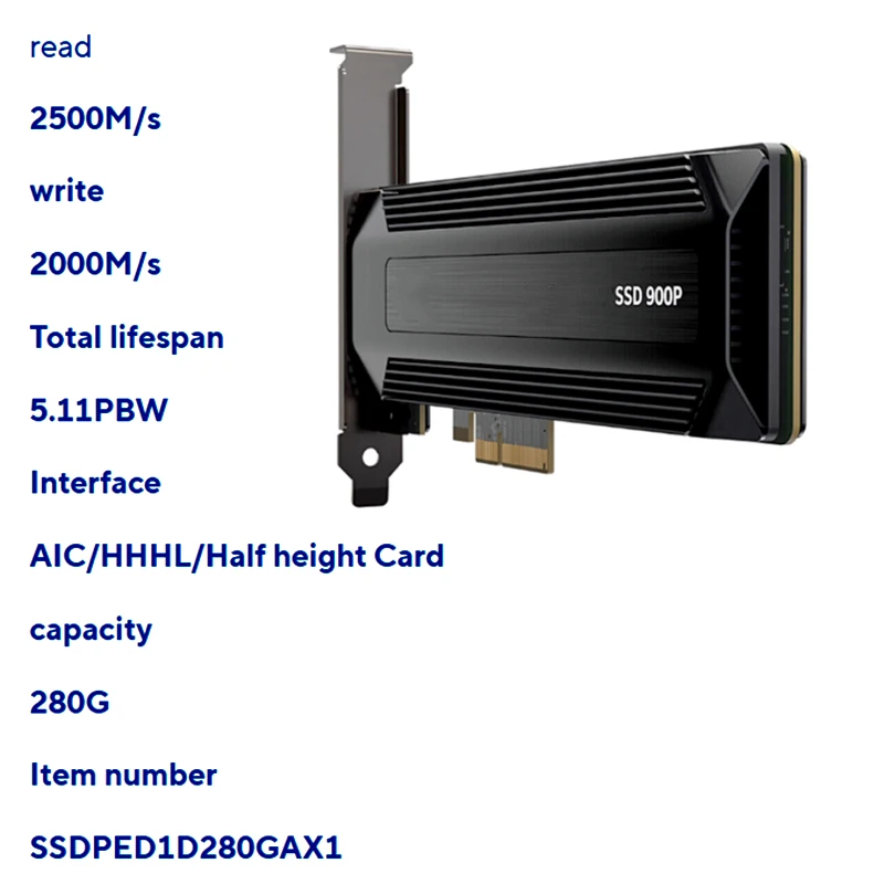 オリジナルSSD 900P 280GB、905P 480GB PCIE SSD AIC PCIe X4 3D
