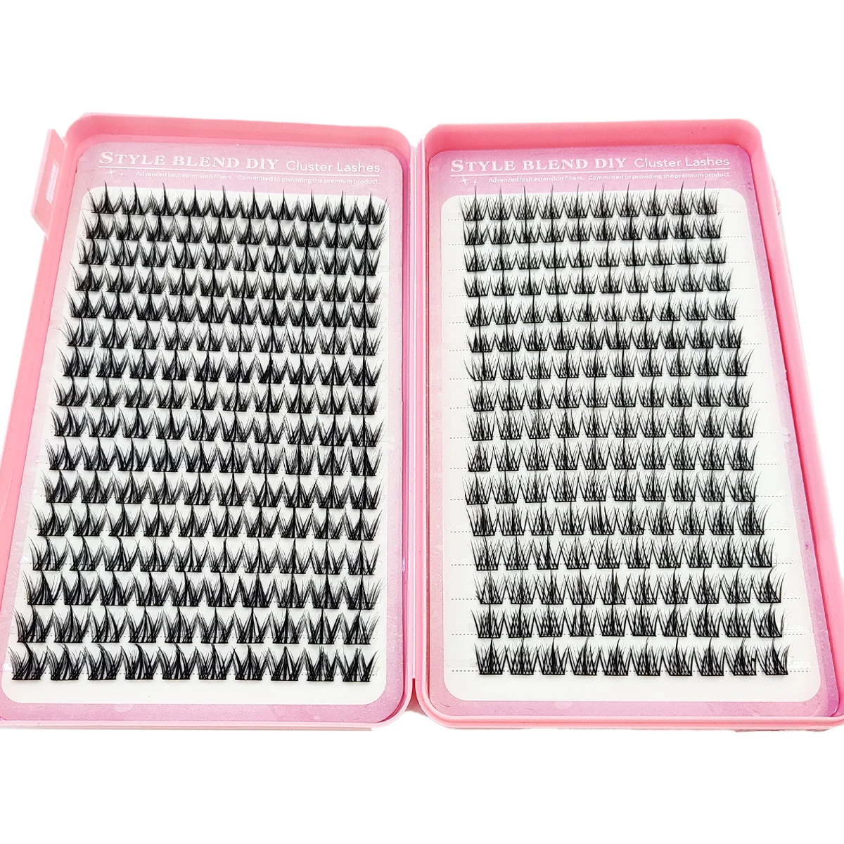 Scherpe wimperclusters, verspreide wimperclusters in komische stijl, verlengde unieke puntige clusters, anime enkele cluster elf eyela