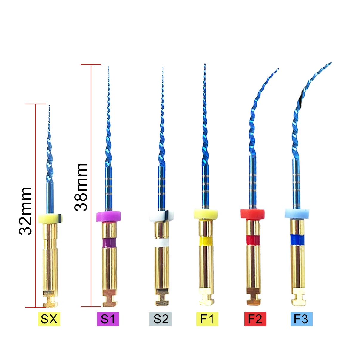 File Fleksibel File Putar Endo File Endodontik Emas 21/25/31Mm Instrumen Nikel Titainium Kedokteran Gigi