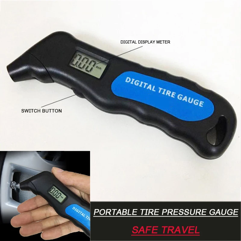 TG105L auto Truck tire pressure gauge with backlit spotlight digital display tire pressure testing portability Car tool