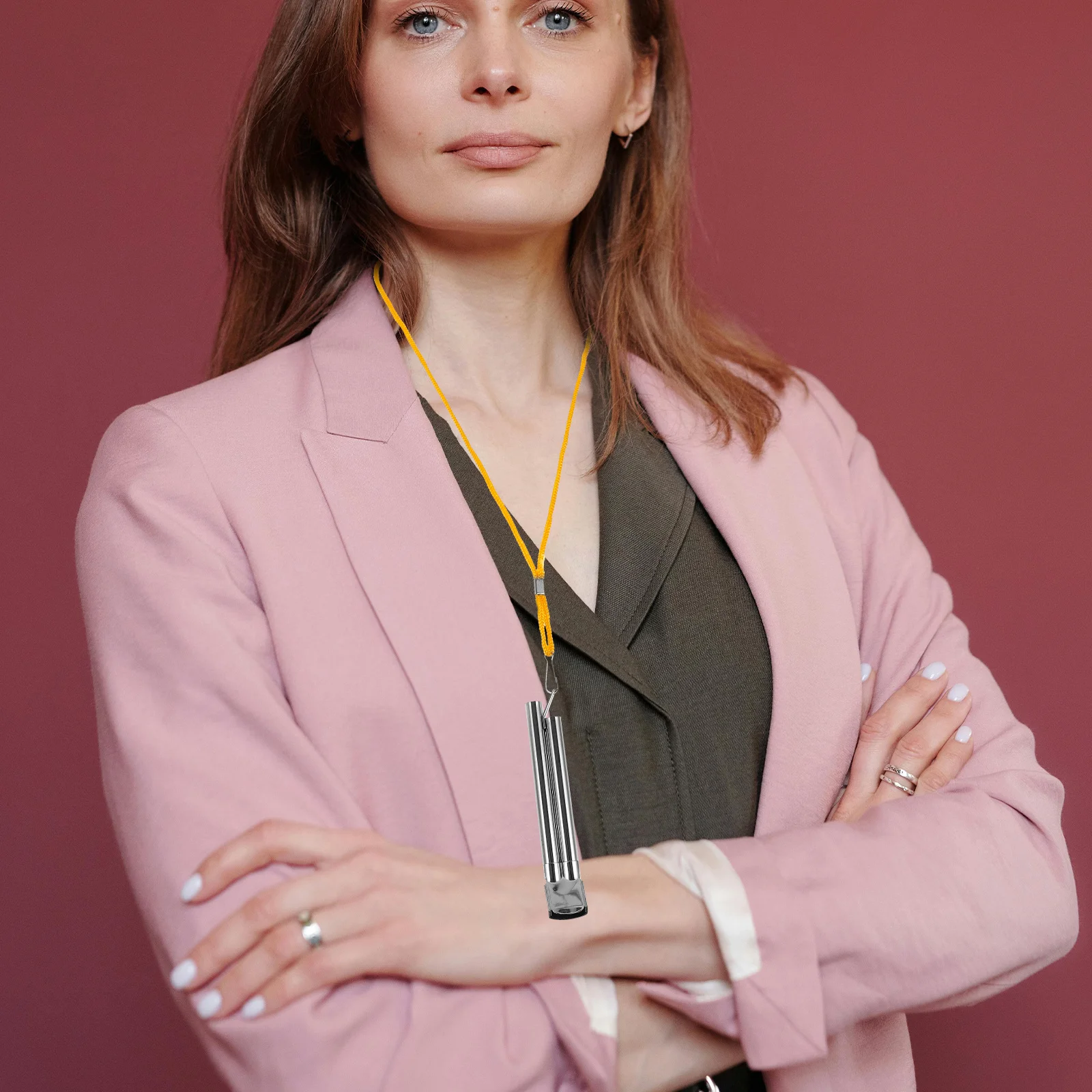 

1Set Dual Tone Stainless Steel Loud Whistle Professional Referee Safety Emergency Survival Outdoor Whistle Teacher Metal Pendant