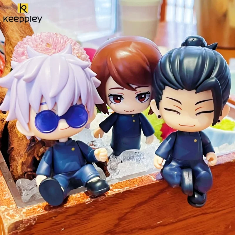 Keeppley Bausteine Jujutsu Kaisen Reißverschluss Puppe Ornament Anime Figur Montage Spielzeug Gojo Satoru Modell Kleine Partikel Puzzle