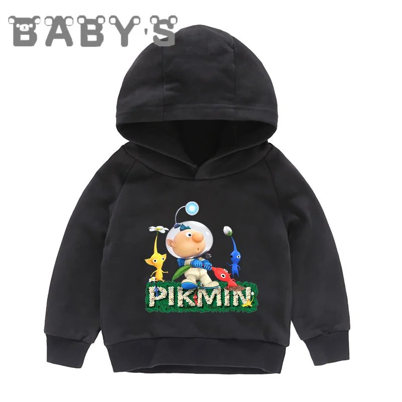 Hot Sale Video Game Pikmin 4 Print Kids Hoodies Cartoon Boys Girls Sweatshirts Autumn Children Clothes Cotton Baby Tops,KMT5868