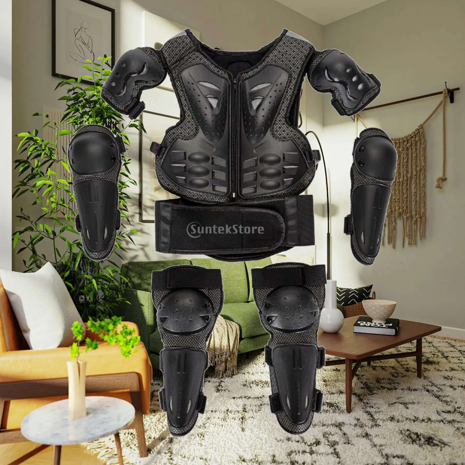 Chest Protector with Knee Pads Impact-Resistant Safety Vest Vest Long-Lasting