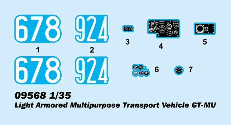 Trumpeter 09568 1/35 Track Model Armored Multipurpose Transport Vehicle GT-MU TH16533-SMT6