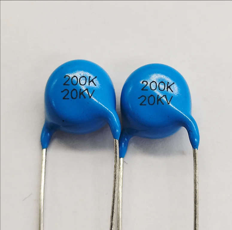20PCS High frequency blue ceramic chip capacitor  20KV  200K 20pF Fhigh-voltage power supply ceramic dielectric capacitor