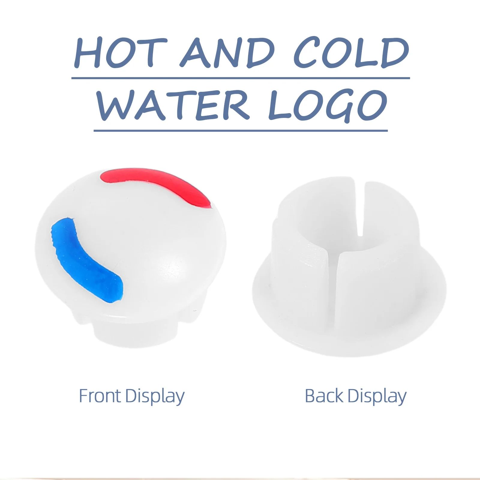 10 قطعة ملحقات المياه ملصقات ساخنة وباردة لحوض الحمام فندق الماء الساخن البارد تسمية العلامات البلاستيكية استبدال أجزاء #6