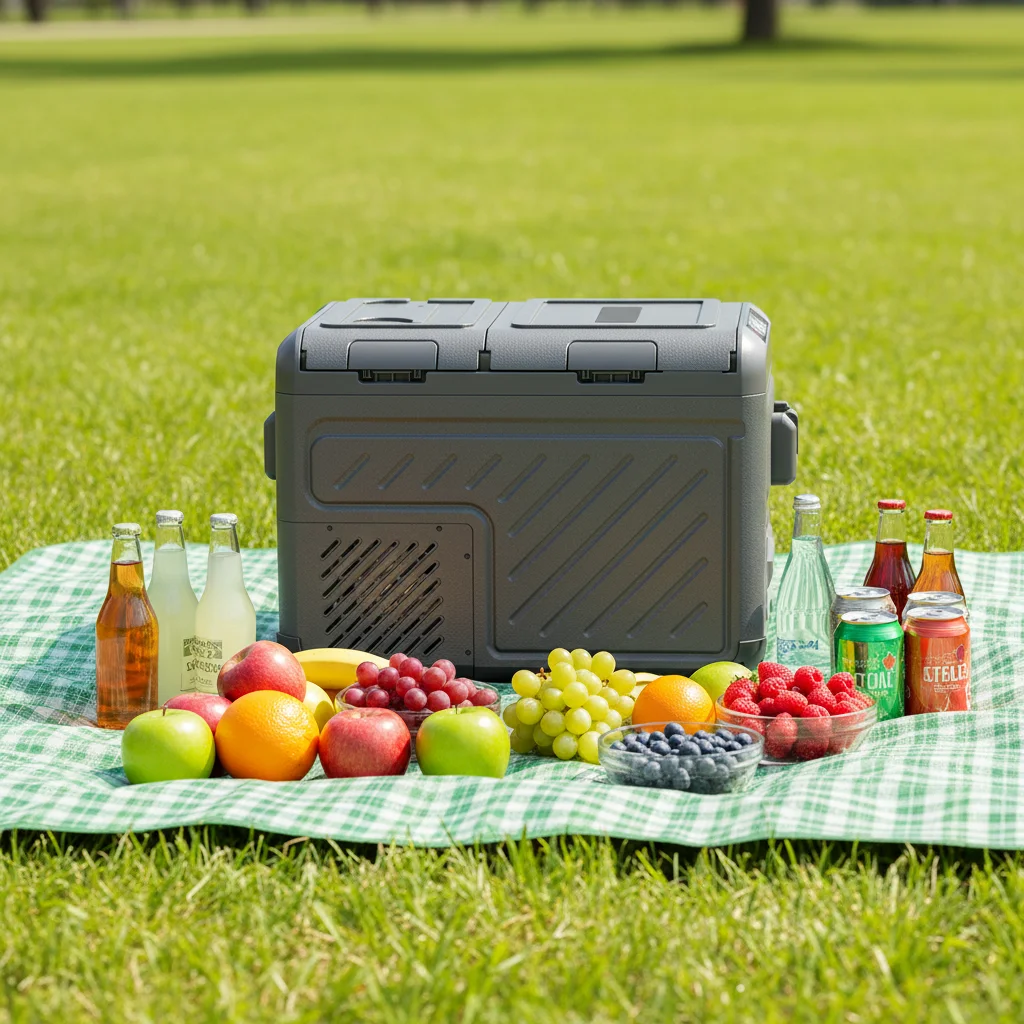 

TULX Mini Car Fridge Cooler 12 V Compressor Portable Car Fridge Freezer for Camping Travel