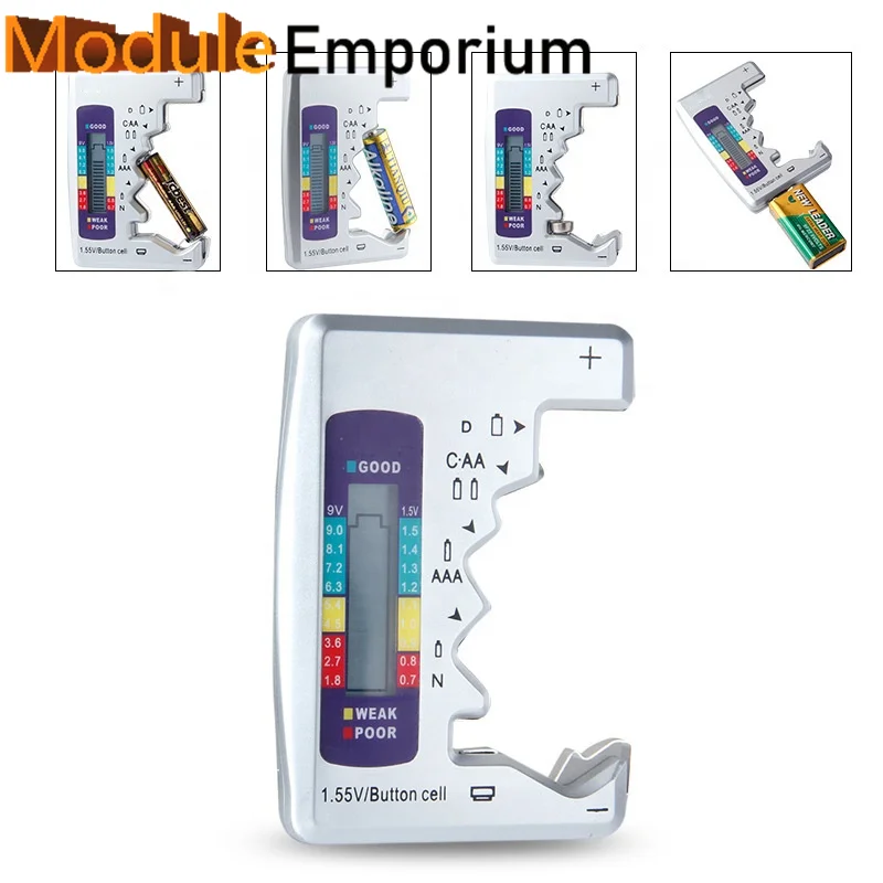 BT-886 Digital Battery Tester LCD Display AA/AAA/9V/1.5V Button Cell Battery Capacity Check Detector Capacitance Diagnostic Tool