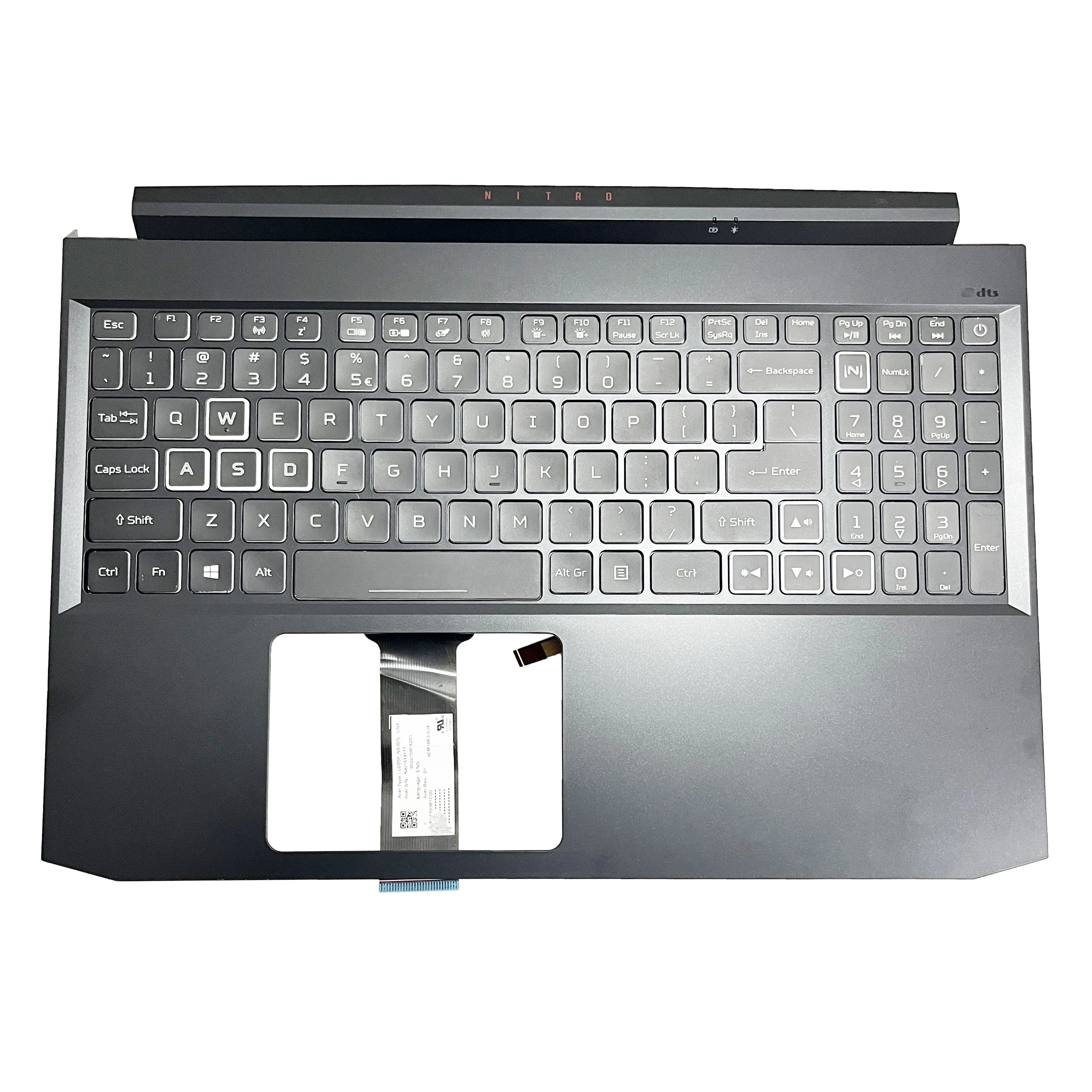 Original neue hintergrund beleuchtung tastatur laptop fall für acer nitro 5 AN515-55 AN515-56 AN515-57 n20c1 n18c3 obere abdeckung palmrest topcase