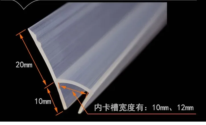 شريط لاصق مطاطي واسع من السيليكون ، باب زجاجي وشريط مانع للتسرب ، على شكل F/H ، غرفة استحمام ، 2 ، 6 ، 8 ، 10 ، 12 #3