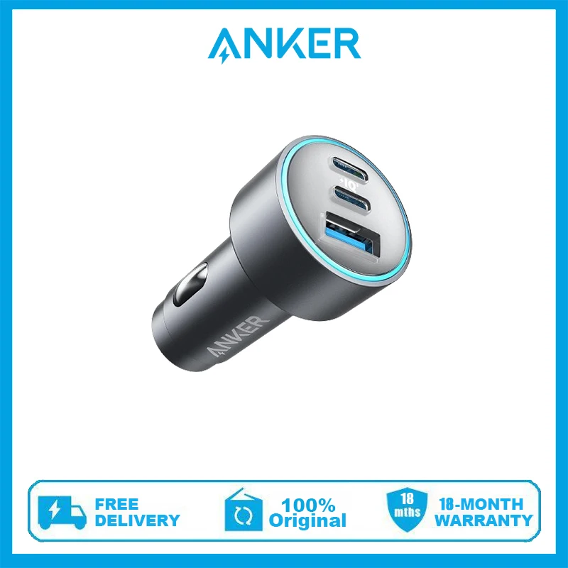 

Anker USB-C Car Charger, 67W 3-Port Compact Fast Charger Car Adapter with PIQ 3.0 for iPhone 15/14/13 /12 /11