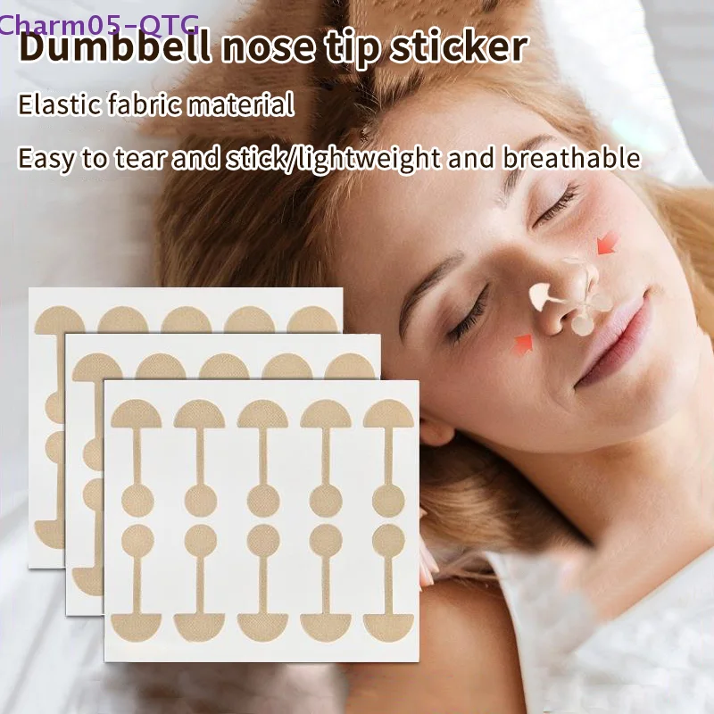 20-100Pcs Dumbbell Nose Tip Patch Elastic Skin Color Disposable Contouring Corrective Nose Strips Thin Nasal Beauty Nose Sticker