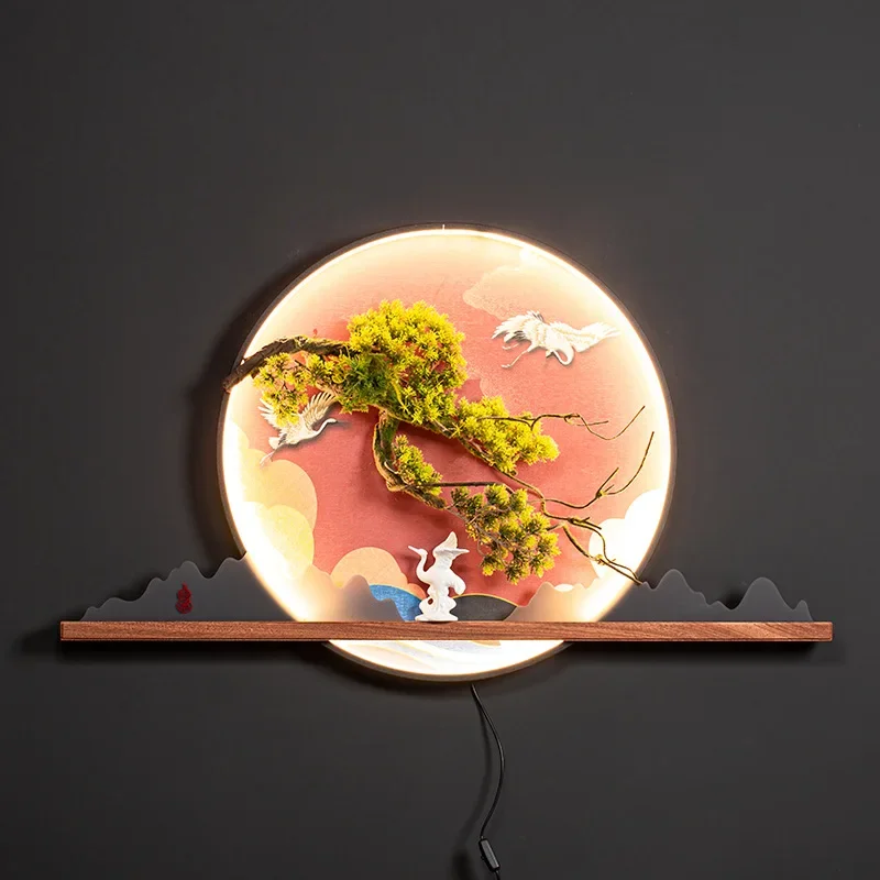 جدار مربع ثلاثي الأبعاد لغرفة المعيشة، لوحات معلقة من السيراميك الجوز، لوحات زخرفية من الخشب الصلب الصيني