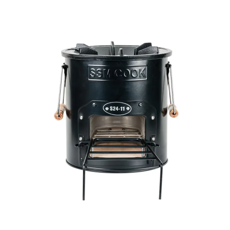 Portable Outdoor Camping Rocket Stove Smokeless Wood Burning Stove for Cooking for Hiking & Wilderness Adventures