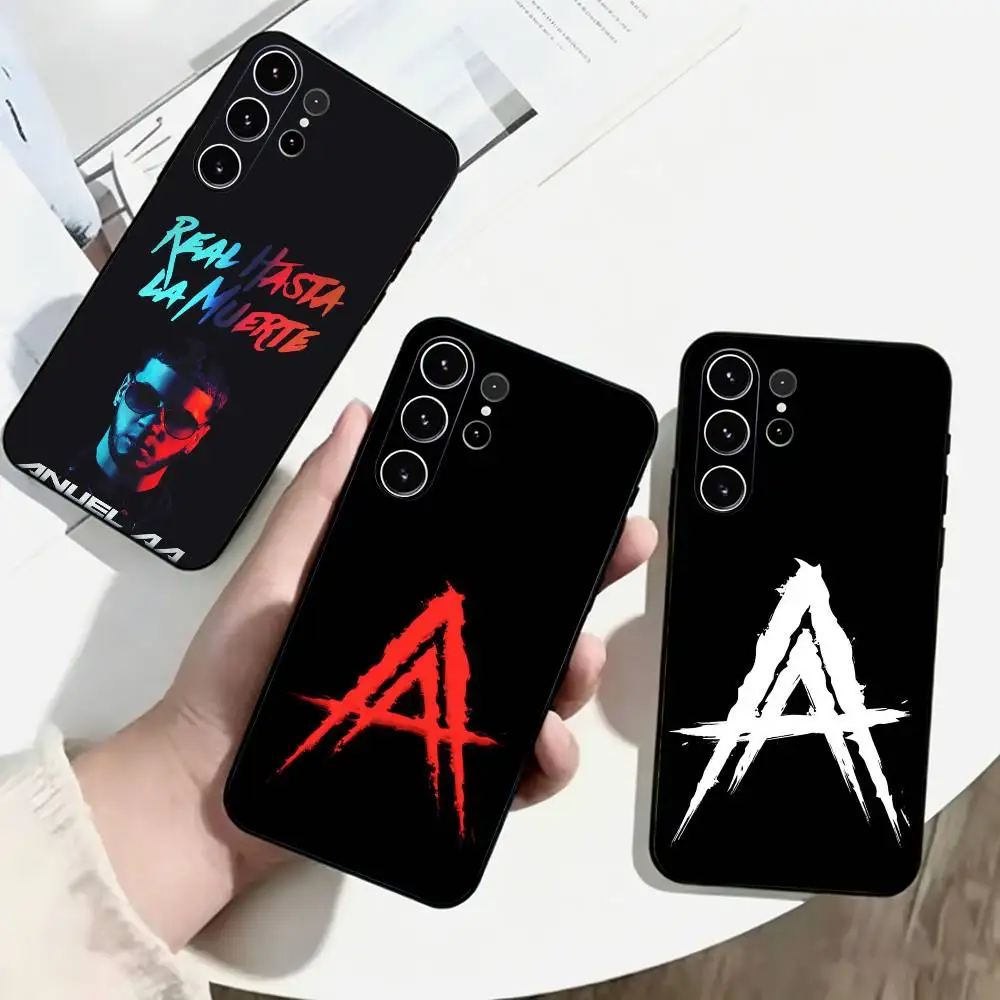 Latin Rapper A-Anuel AA   Phone Case For Samsung S26,S25,S24,S23,S22,S21,S30,Ultra,Plus,Fe,Lite,Note,10,Black Cover