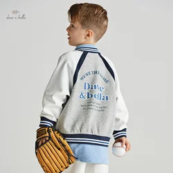 Dave Bella Children Boy's Baby 2024 Spring New Fashion Casual Cool Overcoat Tops Baseball Uniform Sport Outdoor Campus DK1248335