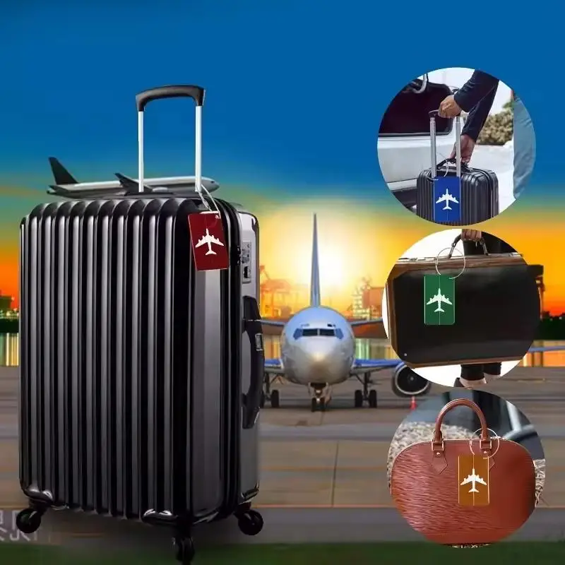 Langlebiger Aluminium-Gepäckanhänger Modisches Diebstahlsicheres Stahlring-Design Gepäckidentifikation Flugzeug-Check-in Anhänger – Detail 3