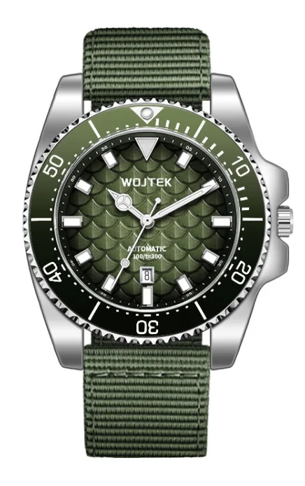 WOJTEK Automatic Mechanical Men's Watch with Steel Strap, Waterproof and Luminous Fashionable Business Men's Watch image 3