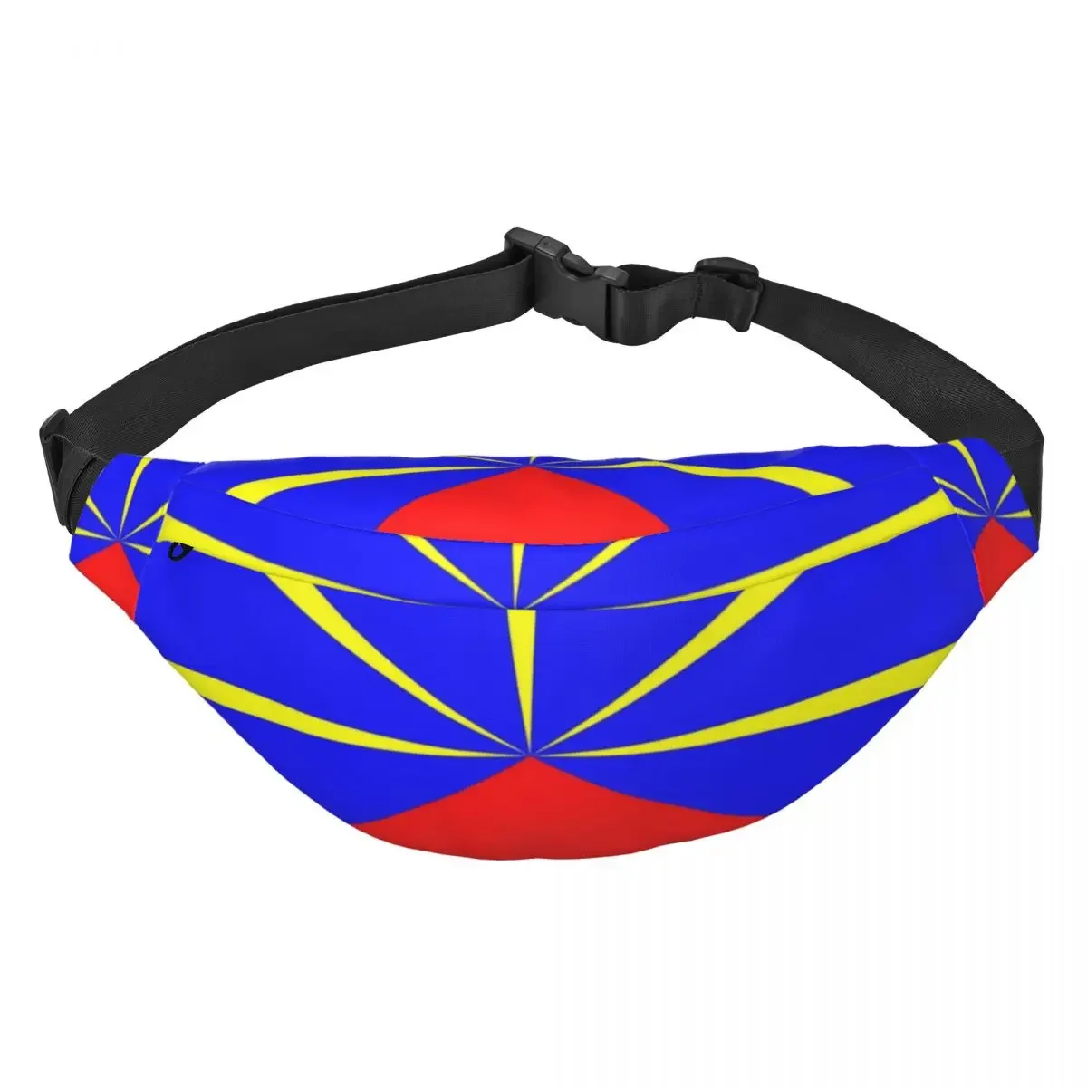 974 Reunion Island Flag Fanny Pack Men Women Custom Reunionese Proud Sling Crossbody Waist Bag for Traveling Phone Money Pouch