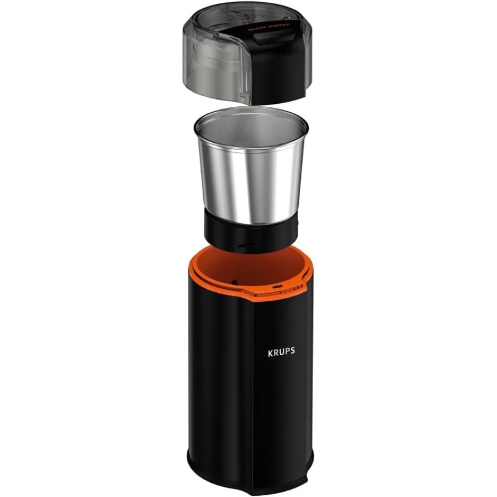 Electric Coffee Grinder: 3 oz Capacity, 5x Quieter, 175W Motor for Coffee Beans, Spices & Herbs - Removable Dishwasher-Bowl