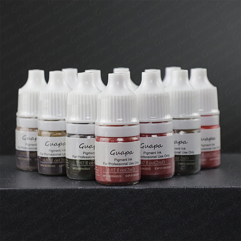 2 مللي/زجاجة ماكياج دائم آلة استخدام السائل Microblading الصباغ الطلاء الوشم الحبر الوشم العرض للحواجب كحل الشفاه