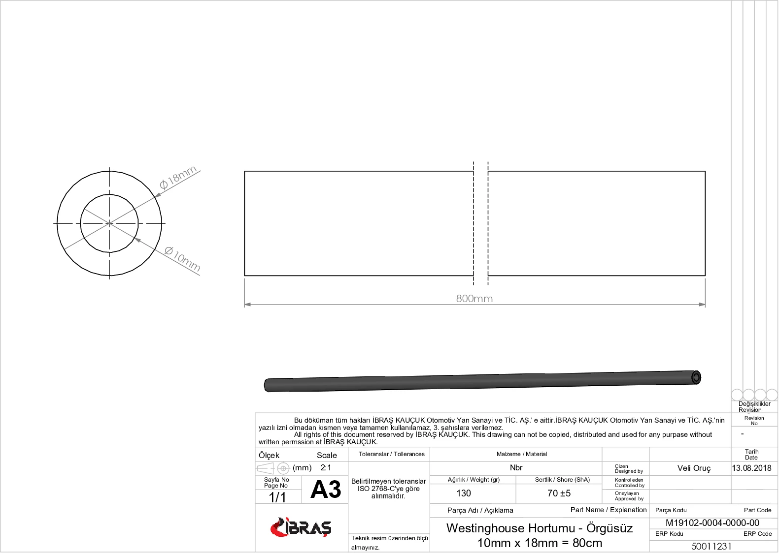 Store code: 11231 for WESTINGHOUSE hose ORGUSUZ R9 (10 × 18mm = 80cm)