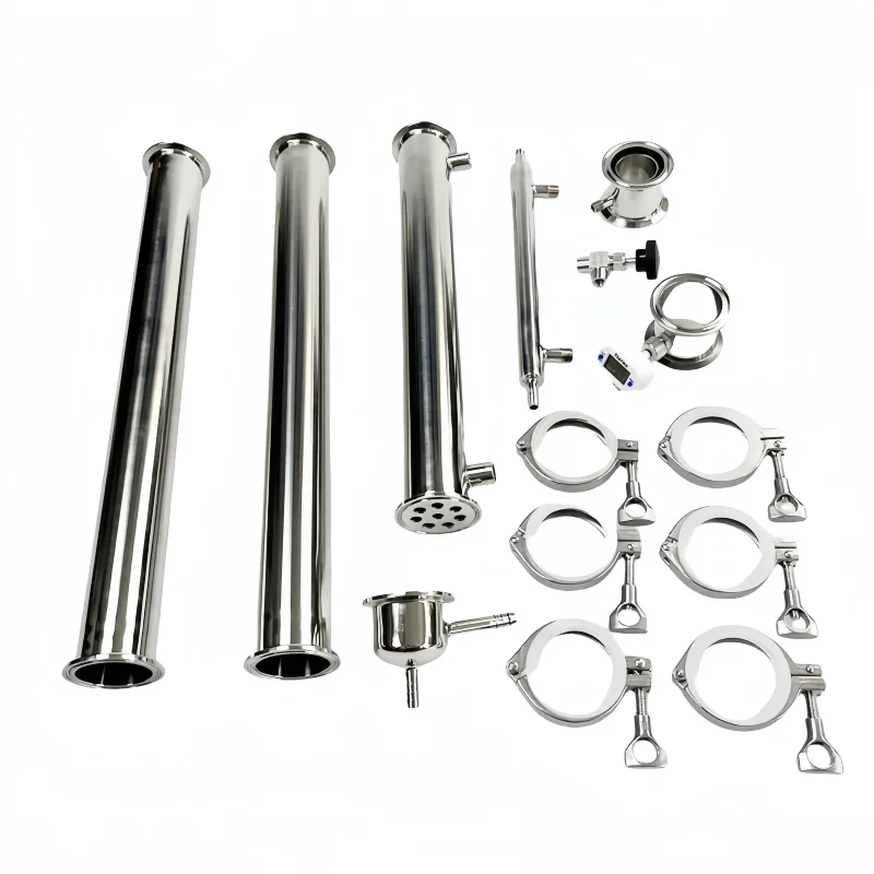 2inch/1.5inch Home-brewed Tri-clamp Rectification Column,Reflux Column For Distillation Sanitary 340 Stainless Steel